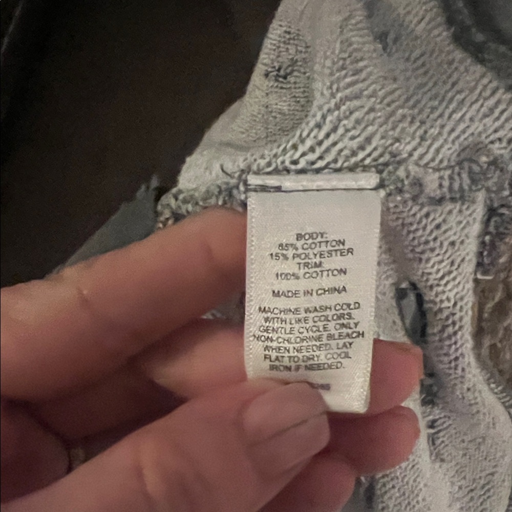 Express Gray Distressed Sweatshirt - Picture 6 of 6